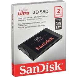 Unidad de estado sólido SSD SanDisk ultra 3d 2TB 2.5 SATA3 7mm lect.560/escr.530mb/s