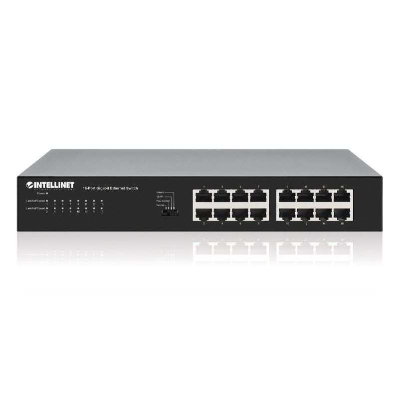 Switch No administrado, Gigabit Ethernet (10/100/1000), Bidireccional completo (Full duplex), Montaje en rack