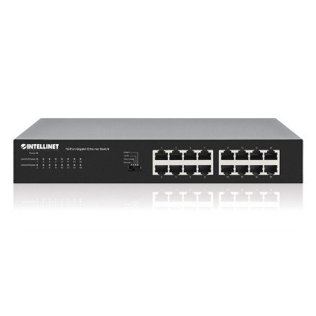 Switch No administrado, Gigabit Ethernet (10/100/1000), Bidireccional completo (Full duplex), Montaje en rack