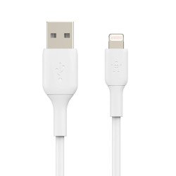 Cable Lightning Belkin CAA001BT2MWH, 2 m, USB A, Macho, Macho, Blanco