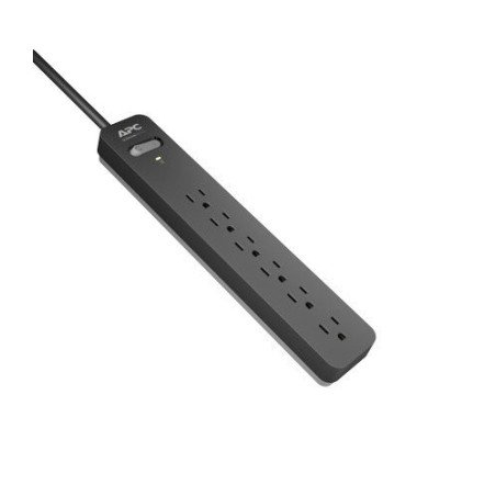 Barra de contactos APC SurgeArrest PE66, 1080 J, 6 salidas AC, NEMA 5–15R, 120 V, 50 - 60 Hz, 24000 A