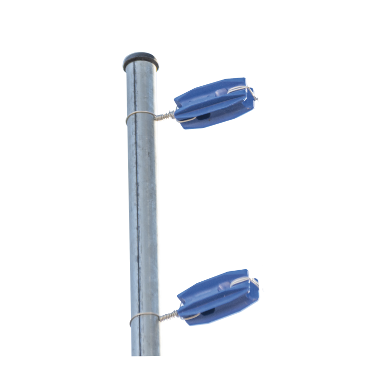 Aislador de color azul para postes de esquina de alta resistencia con anti uv de uso en cercos eléctricos