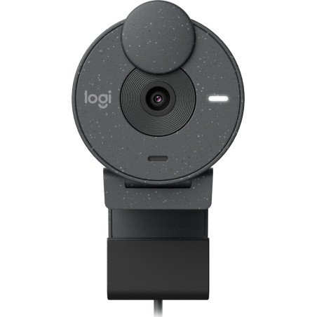 Cámara web Logitech Brio 300, 2 MP, color grafito FHD 1080 a 30 fps auto enfoque, micrófono USB-c 3.1 Win/MacOS