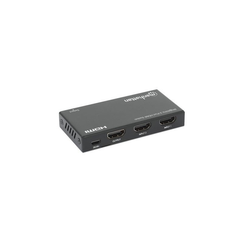 Splitter Manhattan 207942, HDMI, Metal, Negro, 60 Hz, 480p, 576i, 720p, 1080i, 1080p, 1440p, 48 Gbit/s