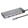Manhattan 130714 base para portátil y replicador de puertos Alámbrico USB 3.2 Gen 2 (3.1 Gen 2) Type-C Gris
