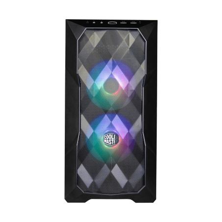 Gabinete Cooler Master Masterbox TD300 mesh con ventana arGB, mini tower, mini-ITX, micro-ATX, USB 3.0, sin fuente, 2 vent
