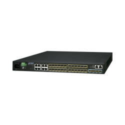 Switch administrable l3 16-puertos 100, 1000x SFP, 8-puertos gigabit tp, SFP, 4-puertos 10g SFP+ stackable