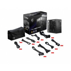 Fuente de poder MSI MPG A850G PCIE5, 850 W, 100 - 240 V, 50/60 Hz, Activo, 120 W, 850 W