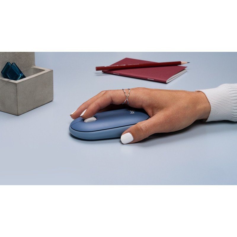 Mouse Logitech Pebble M350, Ambidextro, Óptico, RF Wireless + Bluetooth, 1000 DPI, Arena