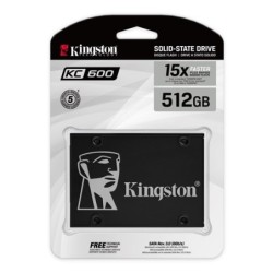 SSD 2.5" Kingston Technology KC600 - 512 GB, SATA III, 550 MB/s, 500 MB/s
