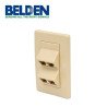 Placa de pared a0405255 belden 1 puerto mdvo color gris