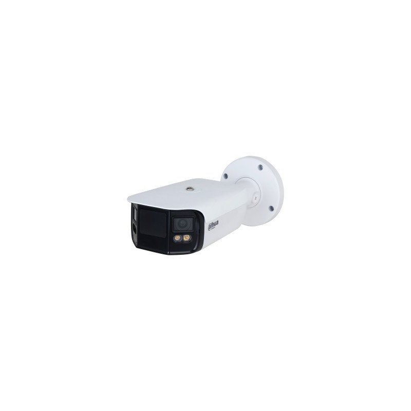 Cámara IP bullet 4k, 2x4 megapíxeles, codec h.265, full color, LED de 40m, ángulo de visión 180