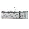 Teclado Game Factor KBG400, Completo (100%), USB, Interruptor mecánico, QWERTY, LED, rainbow, switch red, USB, blanco