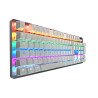 Teclado Game Factor KBG400, Completo (100%), USB, Interruptor mecánico, QWERTY, LED, rainbow, switch red, USB, blanco