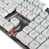 Teclado Game Factor KBG400, Completo (100%), USB, Interruptor mecánico, QWERTY, LED, rainbow, switch red, USB, blanco