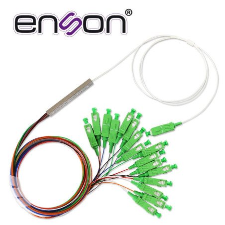 Splitter plc (divisor óptico) Enson ens-plc1x16 con conectores SC apc 