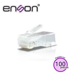 Conector RJ-45 cat6 Enson ens-plcat6 8 pines de cobre paquete 100pieza