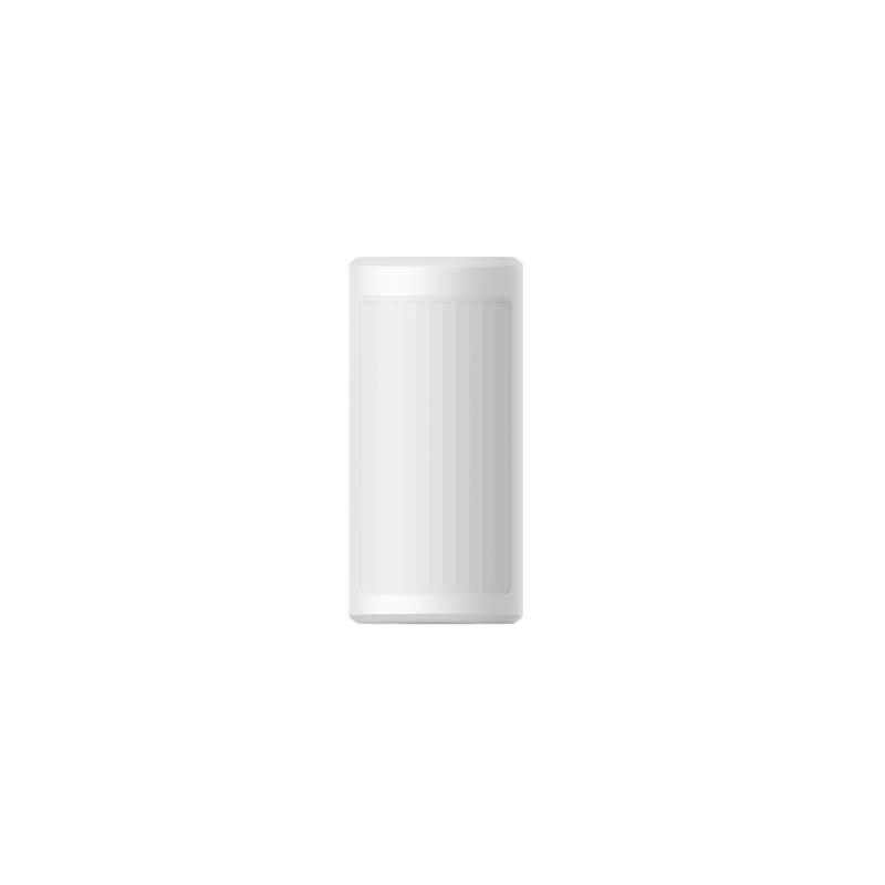 Detector pir dual-tech exterior ip65, rango de detección 18 m de profundidad colocado a 2.7 m de altura, ángulo de cobertura de