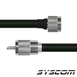 Cable Coaxial RG-214/U de 180 cm, con conectores N Macho a UHF Macho (PL-259).