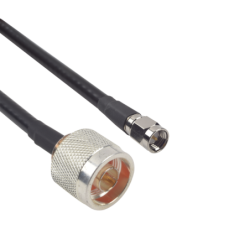 Cable LMR-240uf (ultra flex) de 91 cm con conectores N macho y SMA macho.