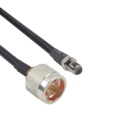 Cable LMR-240uf (ultra flex) de 60 cm con conectores N macho y SMA hembra.