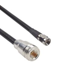 Cable LMR-240uf (ultra flex) de 60 cm con conectores N hembra y SMA macho.