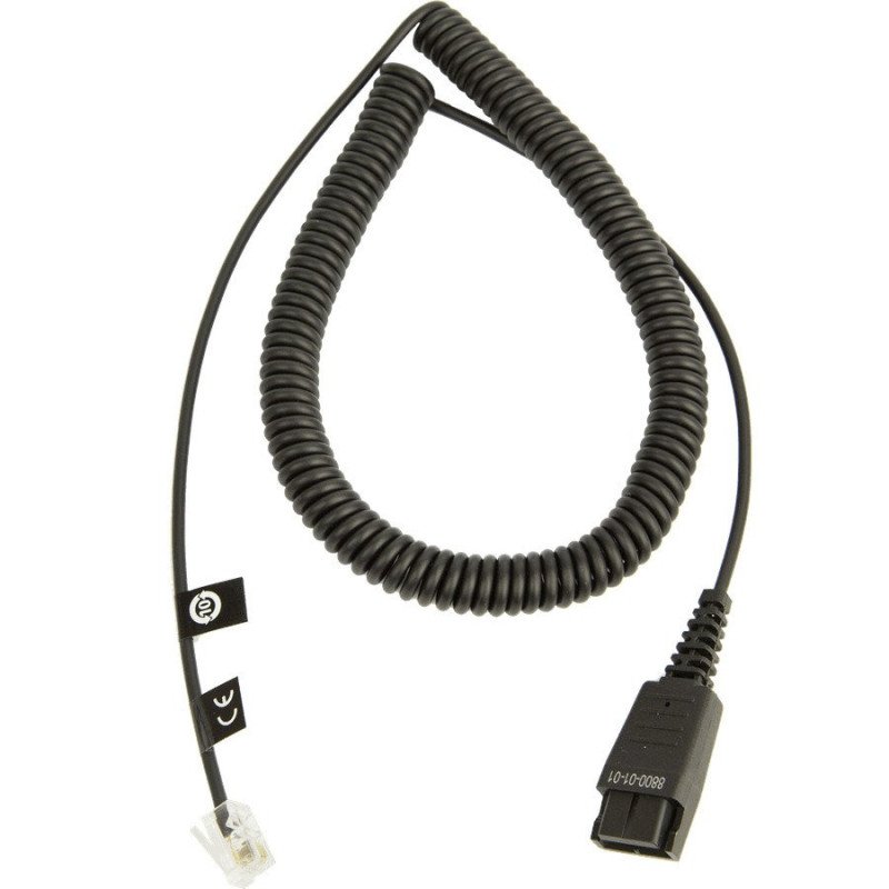 Jabra cable para auriculares, desconexión rápida a RJ-11 macho, 2 m Jabra cable para auriculares, desconexión rápida a RJ-11 macho, 2 m