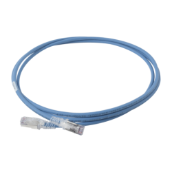 Patch cord "Skinny" cat6a blindado s/ftp, 7ft, diámetro reducido 28 AWG, color azul
