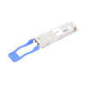 Transceptor q SFP28 (mini-gbic) para fibra monomodo, 100 gbps de velocidad, conectores lc, dúplex, hasta 2 km de distancia.