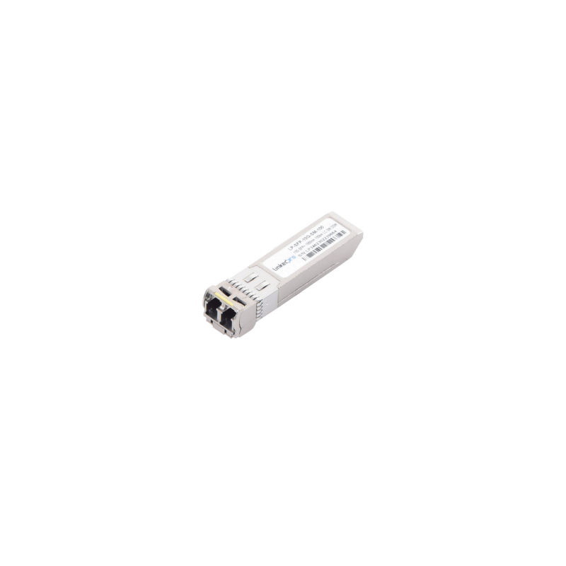 Transceptor SFP+ (mini-gbic) para fibra monomodo, 10 gbps de velocidad, conectores lc, dúplex, hasta 100 km de distancia.
