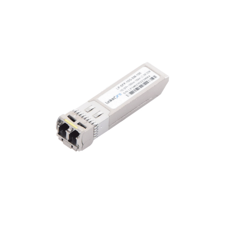 Transceptor SFP+ (mini-gbic) para fibra monomodo, 10 gbps de velocidad, conectores lc, dúplex, hasta 100 km de distancia.
