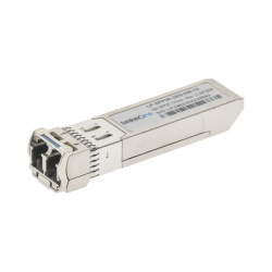 Transceptor  SFP28 (mini-gbic) para fibra monomodo, 25 gbps de velocidad, conectores lc, dúplex, hasta 10 km de distancia.