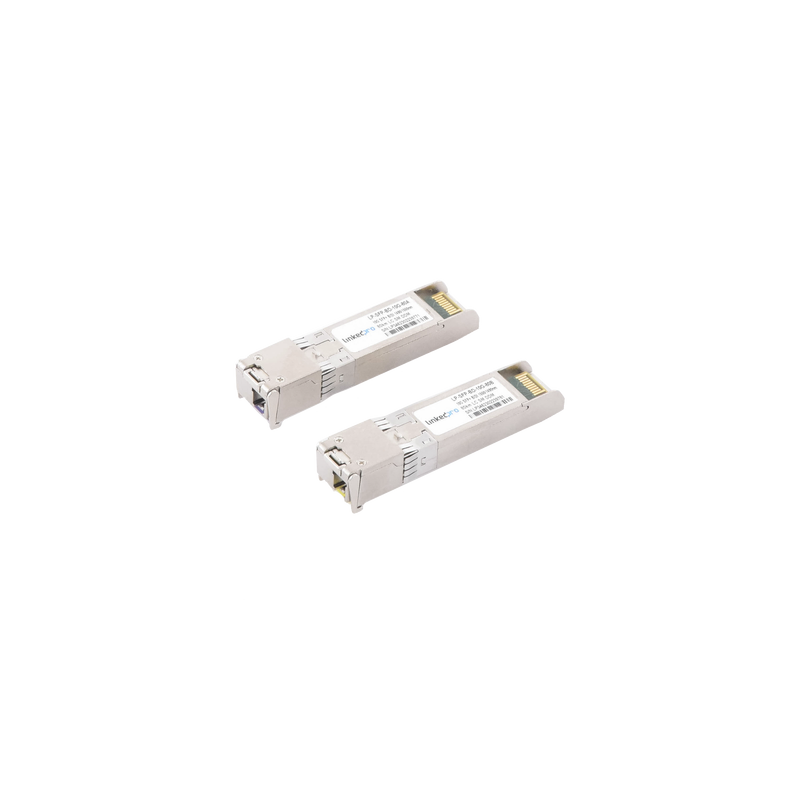 Transceptores bidireccionales SFP+ (mini-gbic) para fibra monomodo, 10 gbps de velocidad, conectores lc, simplex, hasta 80 km de