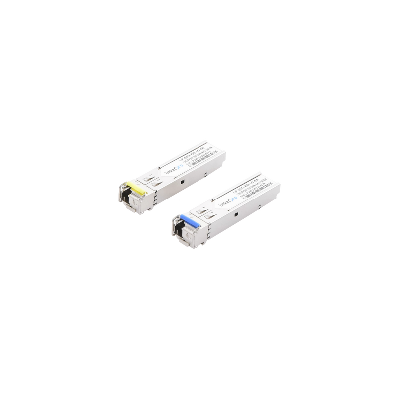 Transceptores bidireccionales SFP (mini-gbic) para fibra monomodo, 1.25 gbps de velocidad, conectores lc, simplex, hasta 5 km de