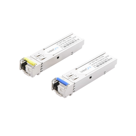 Transceptores bidireccionales SFP (mini-gbic) para fibra monomodo, 1.25 gbps de velocidad, conectores lc, simplex, hasta 5 km de