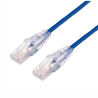 Cable de parcheo Slim UTP cat6a - 10 m azul, diámetro reducido (28 AWG)