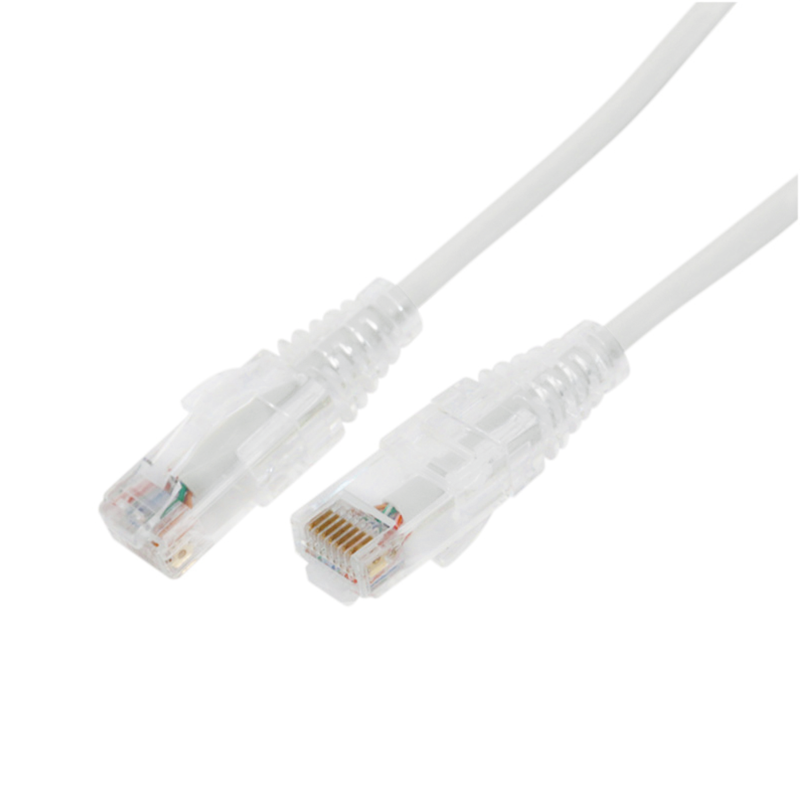 Cable de parcheo Slim UTP cat6a - 1 m blanco, diámetro reducido (28 AWG)
