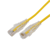 Cable de parcheo Slim UTP cat6a - 7 m amarillo, diámetro reducido (28 AWG)