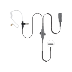 Micrófono audífono de 2 cables con doble PTT para Motorola HT-750, 1250, 1550, PRO-5150, 5550, 7150, 9150, MTX-850LS, PTX700