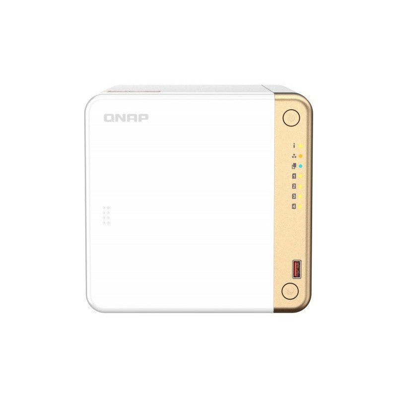 NAS Qnap TS-462-4G, 4 bahías núcleo cuádruple 2 GHz 4 GB DDR4, ampliable hasta 16GB, 1 LAN 2,5 GBE, USB 3.2 x2, sata, hot-swap,