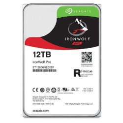 Disco duro interno 12TB Seagate IronWolf pro 3.5 escritorio SATA3 6GB/s 256mb 7200rpm 24x7 hot-plug NAS sin límite de bahías