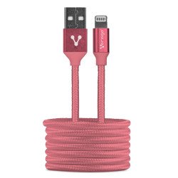 Cable Vorago CAB-119 rosa, USB-Apple lightning, 1 metro, rosa, bolsa