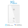 Ngteco ngs102 - apagador inteligente wifi 2 botones touch, control remoto vía app, control por voz, temporizador, panel táctil d