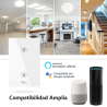 Ngteco ngs102 - apagador inteligente wifi 2 botones touch, control remoto vía app, control por voz, temporizador, panel táctil d