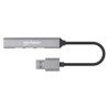 Hub  USB 3.2 Gen 1 (3.1 Gen 1) Type-A, USB 2.0, 5000 Mbit/s, Gris, Aluminio, 0,18 m