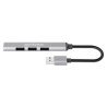 Hub  USB 3.2 Gen 1 (3.1 Gen 1) Type-A, USB 2.0, 5000 Mbit/s, Gris, Aluminio, 0,18 m