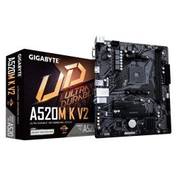 Tarjeta madre Gigabyte A520M K V2, AMD, socket AM4, DDR4-SDRAM, 64 GB