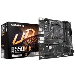 Tarjeta madre Gigabyte B550M K 1.0, AMD, socket AM4, AMD Ryzen™ 5, DDR4-SDRAM, 128 GB, DIMM