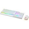 Combo de teclado y mouse MSI VIGOR GK30 COMBO WHITE US, USB, Interruptor mecánico, QWERTY, LED RGB, Blanco