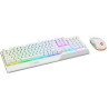 Combo de teclado y mouse MSI VIGOR GK30 COMBO WHITE US, USB, Interruptor mecánico, QWERTY, LED RGB, Blanco